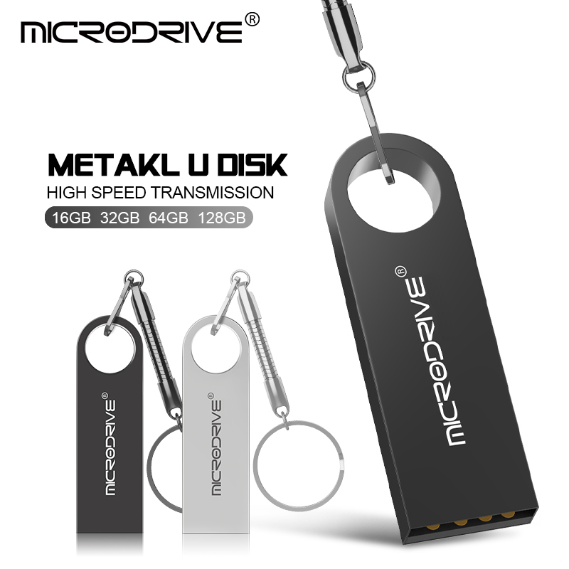 Metal USB Flash Drive Pendrive 8GB 16GB 32GB 64GB High Speed Memory Stick U Disk 128GB waterproof Key Ring metal stick key