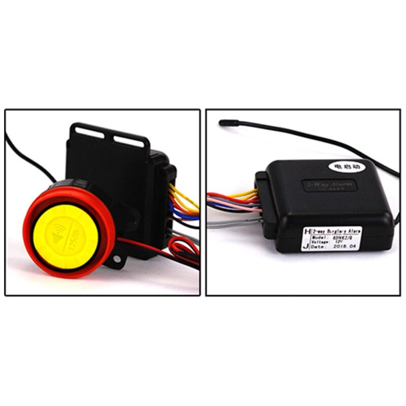 Universele Motorfiets Alarmsysteem Scooter Anti-diefstal Alarmsysteem twee-weg met Motor Start Afstandsbediening Sleutel fob