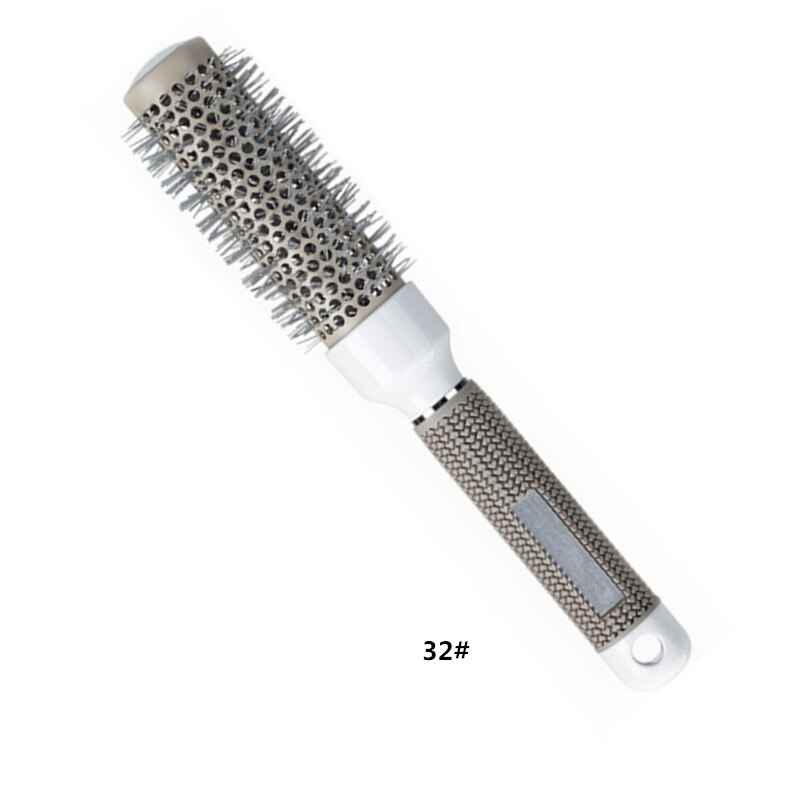 Ionic Curling Hair Brush Barber Comb Rolling Comb Hairstyling Tool Accessories for Home Beauty Salon Hair Ceramic Round Comb: 32mm