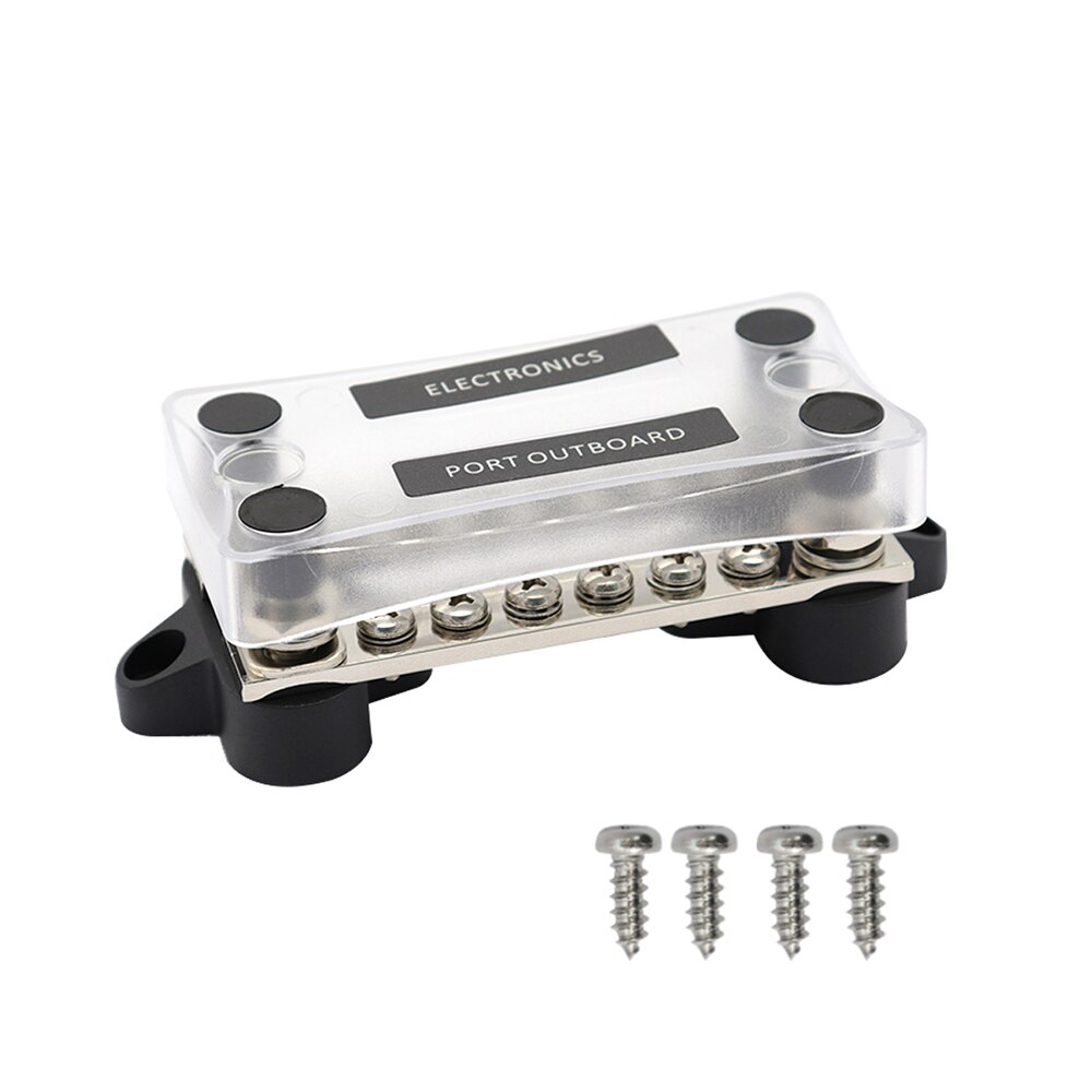 Dual Row Bus Bar Electrical Terminal Junction Box 12V 150A 4 Studs Dual Bus Bar Car Accessories