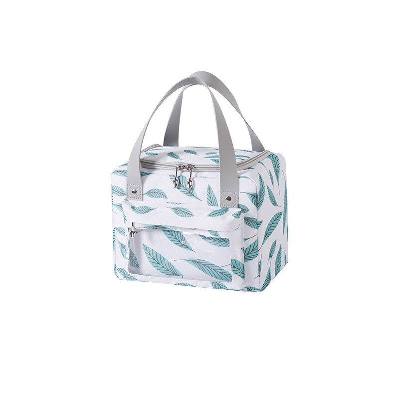 Comida Japonesa de bolsa de tela Oxford bolsa de aislamiento almuerzo bolsa con arroz pícnic al aire libre bolsa de hielo bolso bolsas de Almuerzo: Fallen leaves