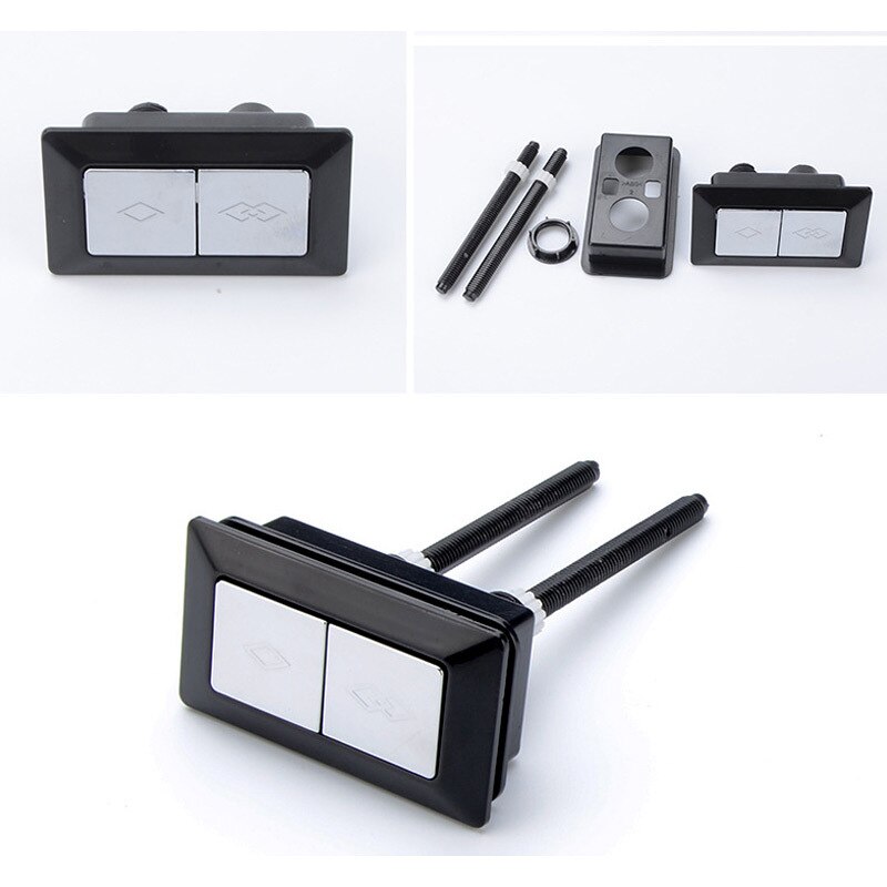 Square toilet push button closestool water tank flush double-press key button switch water tank accessories,JO21019