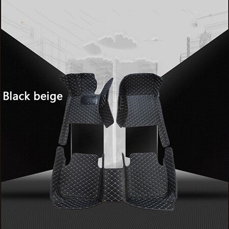 For Citroën Citroen Citro_n DS5 Car Floor Mats Auto Accessories Styling Carpet Foot Pads: black beige