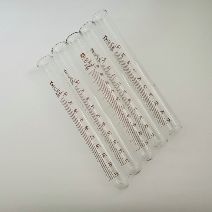 20PCS/LOT Graduated Clear Measure Glass Test Tube With Graduation Round Bottom Scale Lines for Lab Supplies