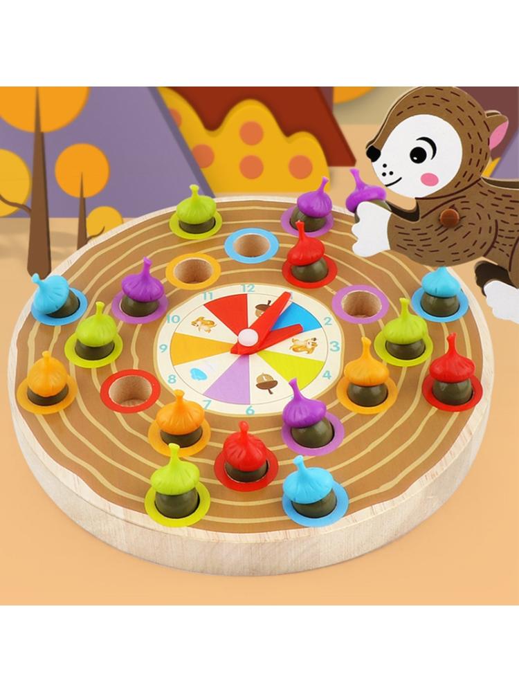 Squirrel Picking Acorn Game Color Classification Multiplayer Game Puzzle Fun Toy A2UB
