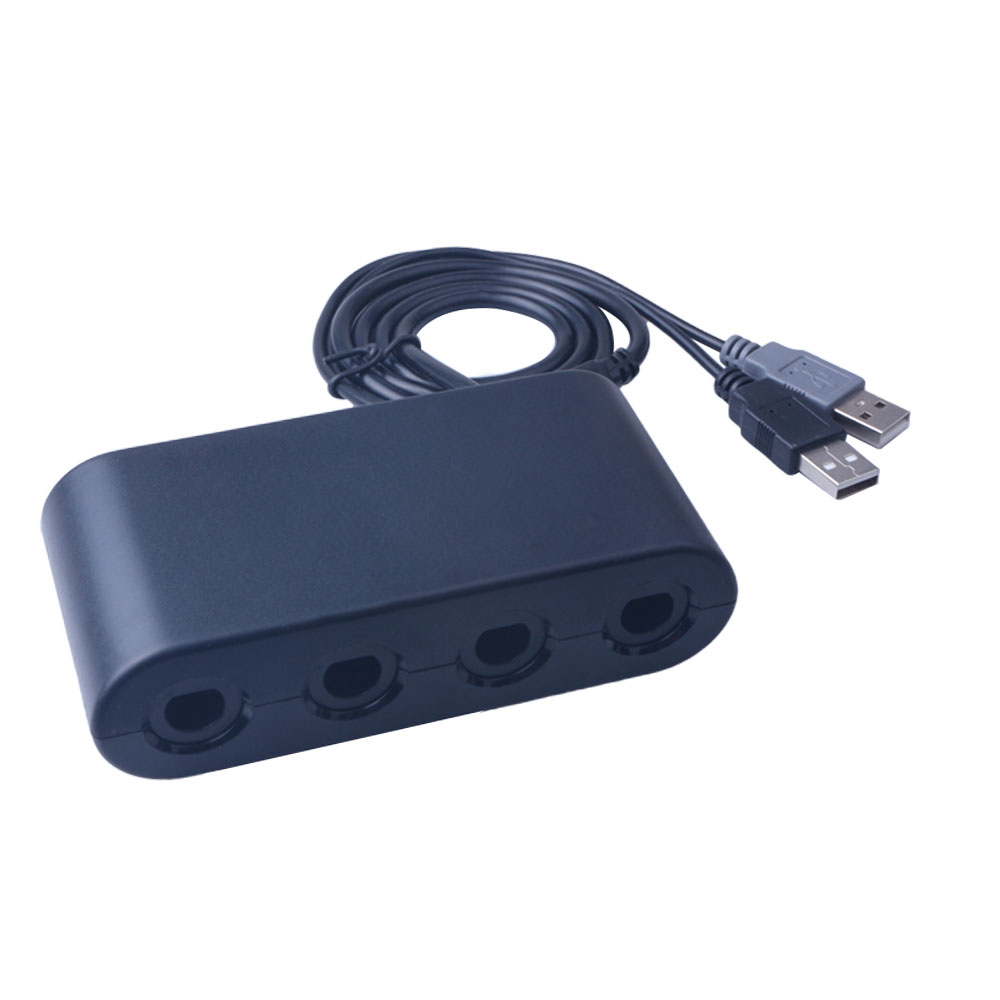 Gamecube-Adaptador convertidor para mandos WiiU, interruptor USB de 4 puertos y PC USB para juegos multijugador