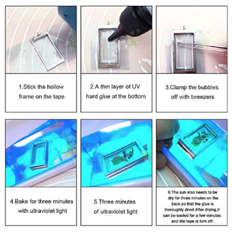 Resina dura UV transparente UV resina epoxi de curado ultravioleta molde de fundición fabricación de joyas