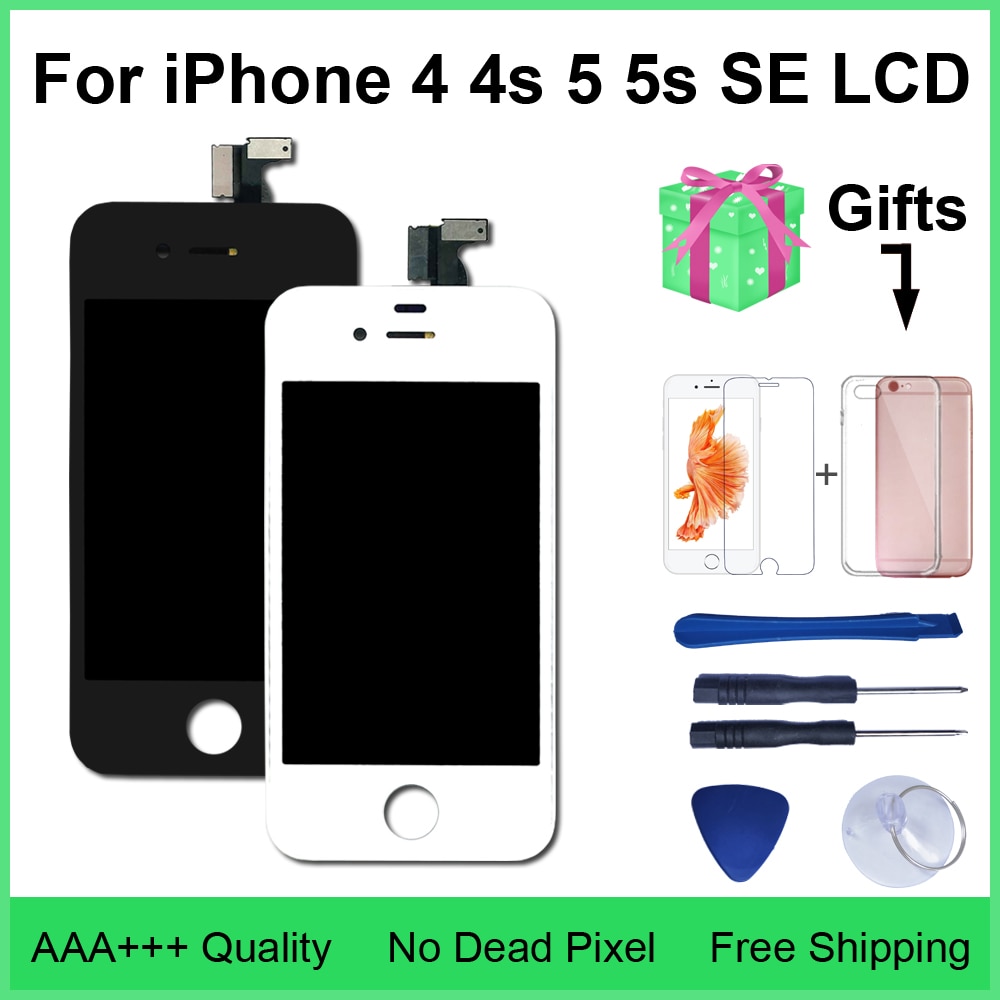 AAA LCD 4s 4 5 Display Touch Screen Digitizer Assembly For iPhone 5 5c 5s SE LCD