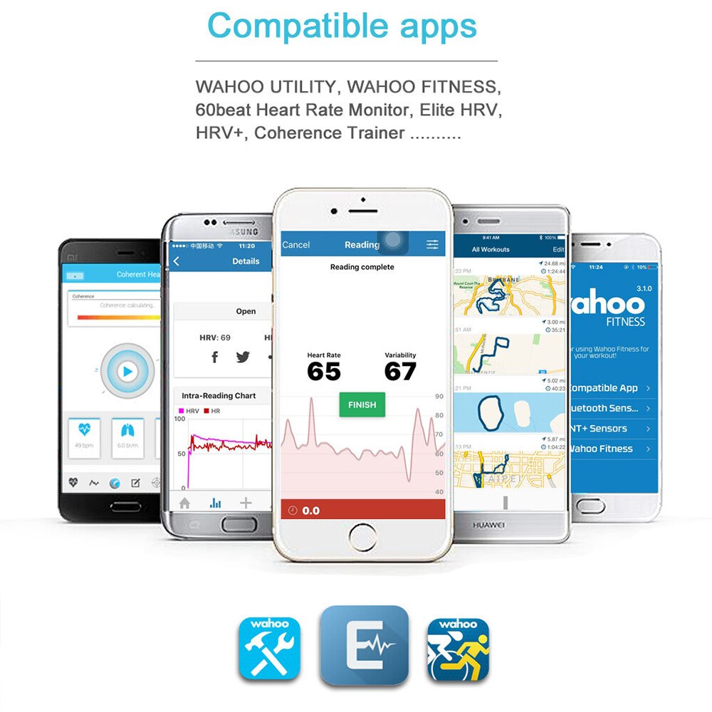 Moniteur de variabilité de fréquence cardiaque Bluetooth pince d'oreille marron capteur de fréquence cardiaque HRV moniteur téléphone Mobile moniteur de fréquence cardiaque en temps réel