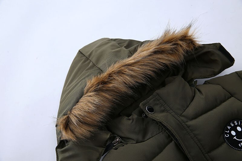 Jongen Lange Jas Kinderen Winter Dikke Warme Kleding Kinderen Faux Fur Capuchon Uitloper Kostuum Voor 2 3 4 5 Jaar