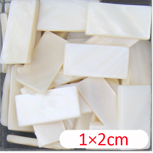 100g ren hvid farve firkantet strimmel skal perlemor mosaikfliser til indvendige husdekorationsfliser: 1 x 2cm