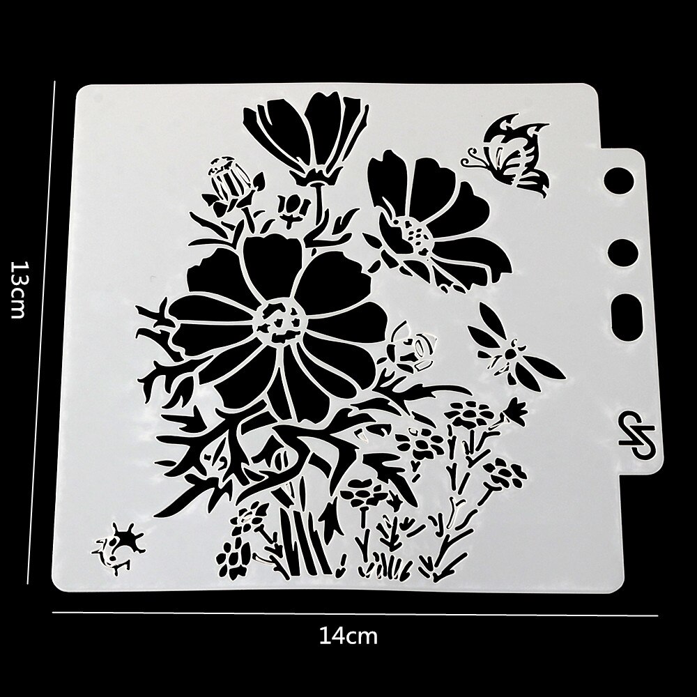 Plantillas de para pintar Paredes, álbum de recortes, papel en relieve, decoración de álbum de dibujo, nuevas: Flower 3