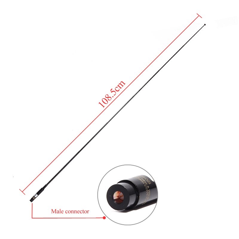 Harvest RH660S SMA-Female/SMA-Male/BNC High Gain Dual Band 144/430MHz Telescopic Antenna for Baofeng Walkie Talkie TYT Ham Radio: SMA-Male