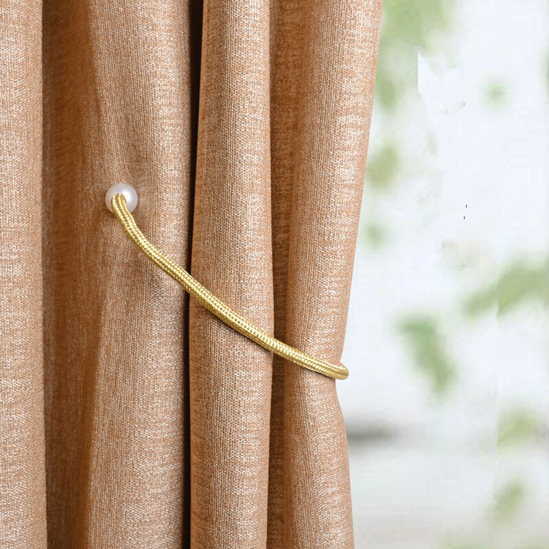 2 STKS Magnetische Gordijn Clips Touw Gordijn Houder Gespen Kleine Kraal Gordijn Gesp Clips Touw Houders Voor Thuiskantoor Hotel Raam (Kleur: Beige-4 stuks) (Blauw