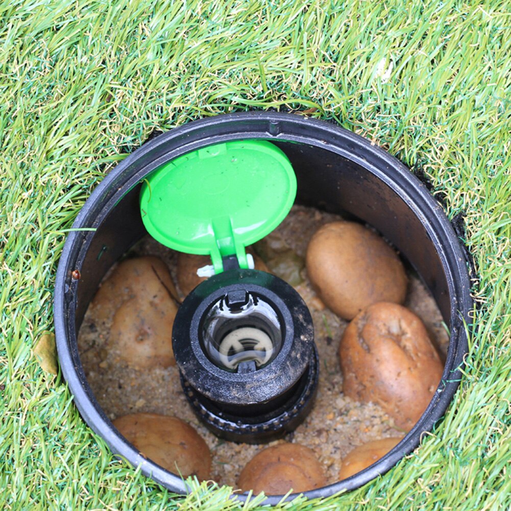 Caja de válvula de agua de plástico ABS de 6 pulgadas, tapa de válvula subterránea para césped y jardín, cubierta de válvula de riego por aspersión, caja de tapa