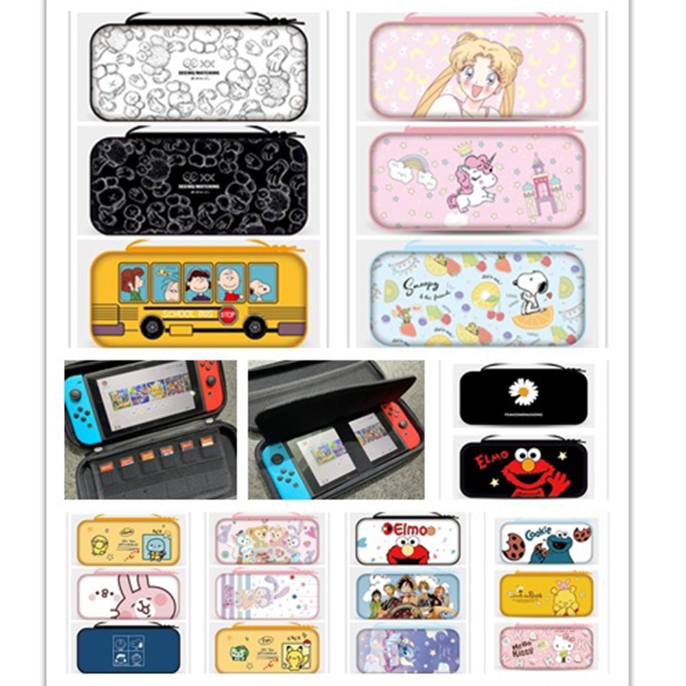 Newest Carrying Case Cute Cartoon Anime Hand Storage Bag Box Shell for Nintendo Switch Console Accessories