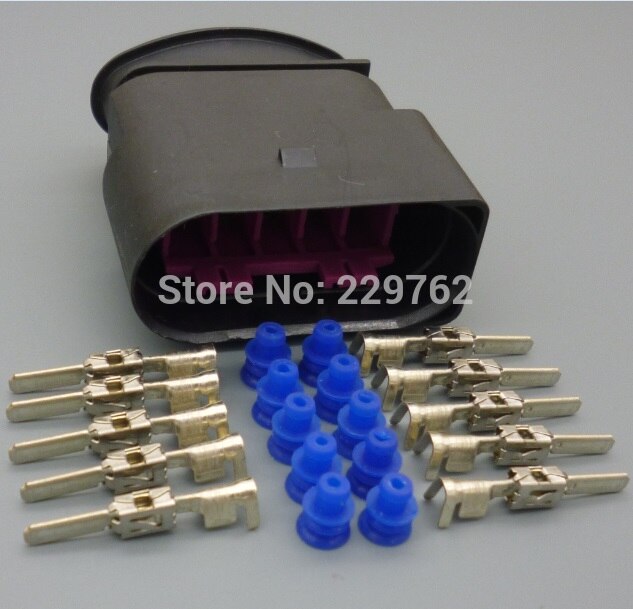 Shhworldsea 10 Pin 1J0973835 1J0973735 Vrouwelijke Mannelijke 3.5 Auto Temp Sensor Plug Deflatie Klep Plug Waterdichte Connector Voor VW: 1sets male