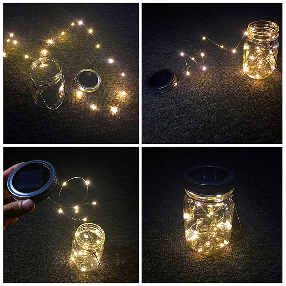 Einmach glas Lampe Solar- flasche Lichter Garten Rasen Ornament Lampe tragbare Glas Einmach glas Lampe wasserdichte vertikale Sonnen lampe (keine Gläser)