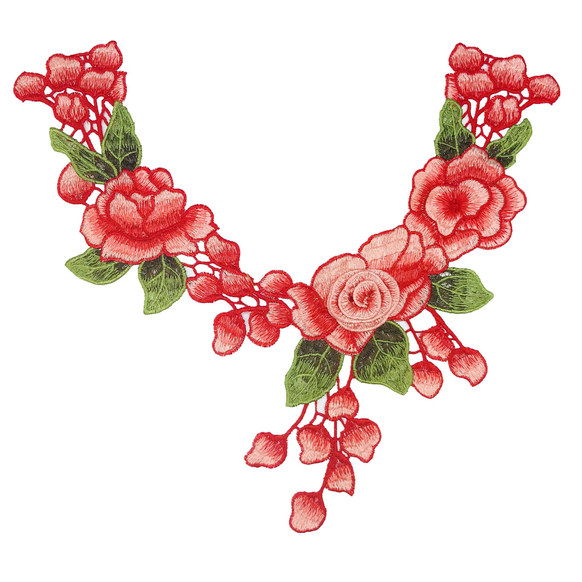 DIY sewing dresses flower applique Collar applique DIY decoration accessories 3d flower Patches Water Soluble: 3