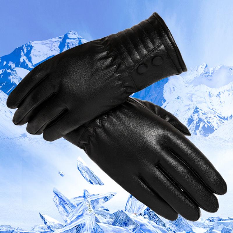 Mannen Winter Warme Gewatteerde Handschoenen, Outdoor Plus Fluwelen Gewatteerde Handschoenen, Uit Fietsen Handschoenen