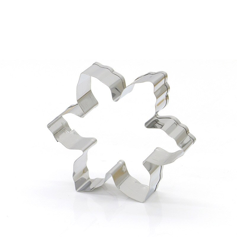 Rvs Kerst Pasen Cookie Cutter Sneeuwvlok 3d Cookie Mallen Bakvormen Bakvorm Gingerbread Biscuit Cutter