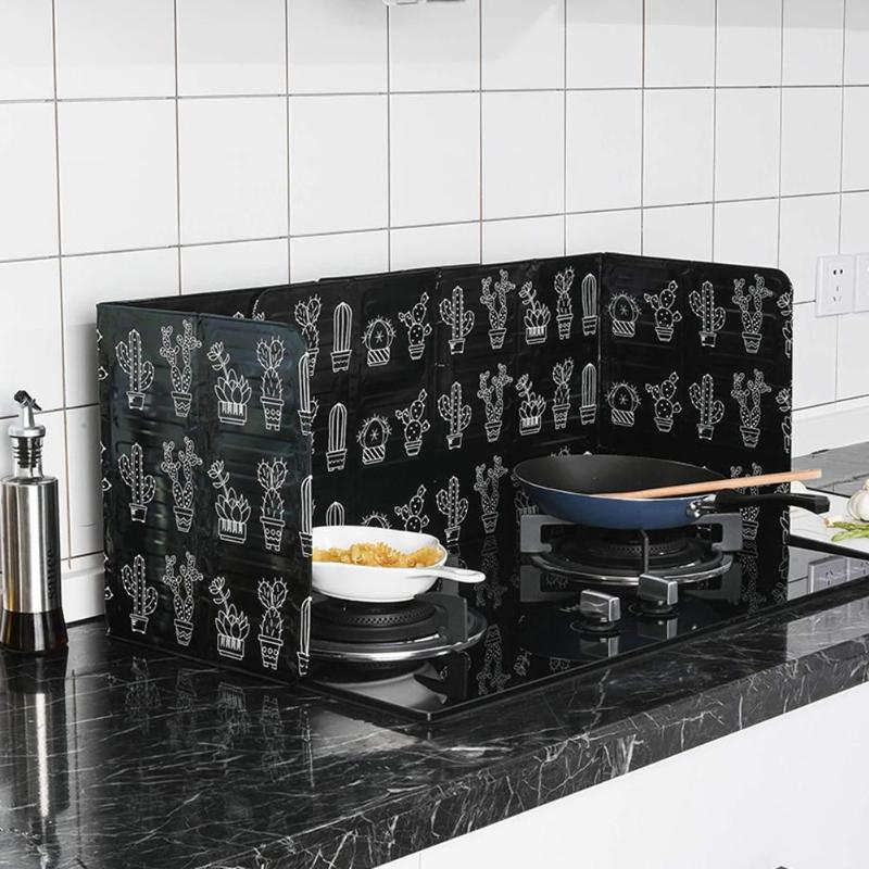 Olie Splash Verbranden Proof Board Scherm Keuken Gasfornuis Olie Verwijdering Frituren Koken Guard Wasbare Aluminiumfolie Board Voor Kachel