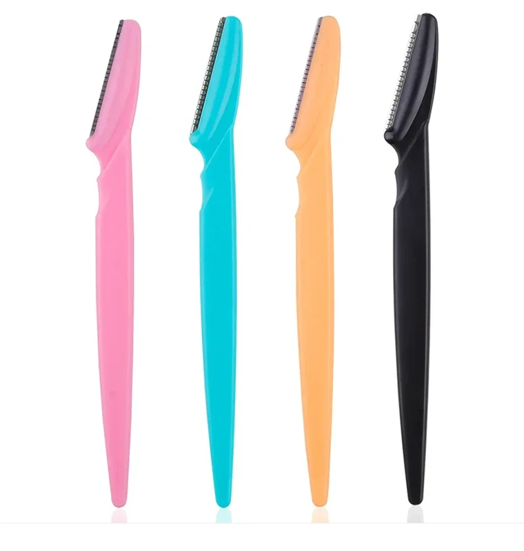 Wenkbrauw Trimmer Gezichtsscheerapparaat Draagbare Wenkbrauw Epilatie Ontharing Veiligheid Wenkbrauw Knippen Vrouw Make-Up Tools: WHITE