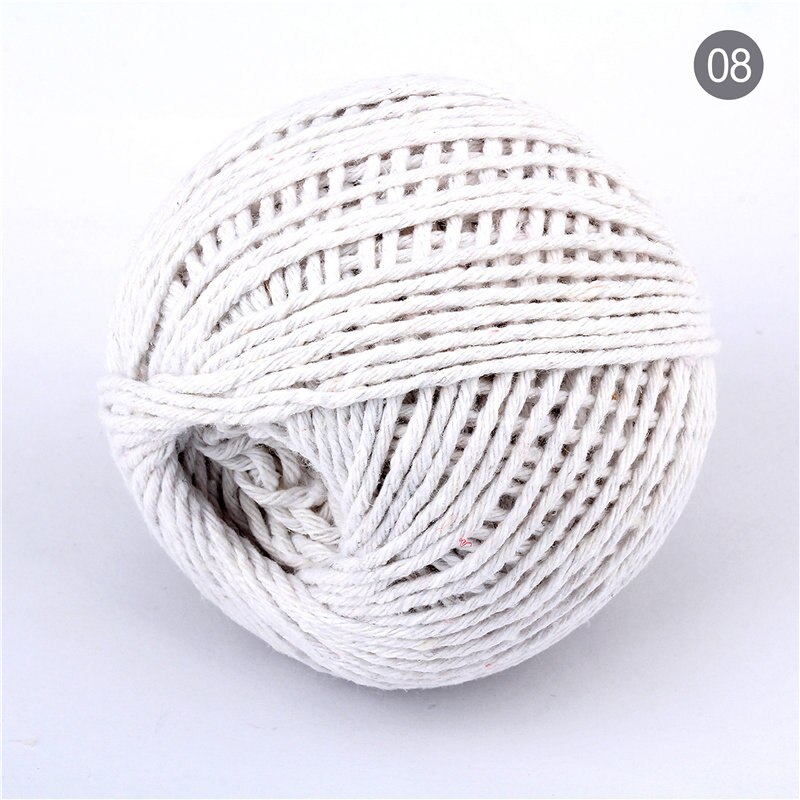 100m 1.5mm-2mm Dubbele Kleuren Katoen Touw DIY Handgemaakte Ambachten Weave Cords Accessoires Mason Jar Decors Wikkelen Tag Koord: color 08