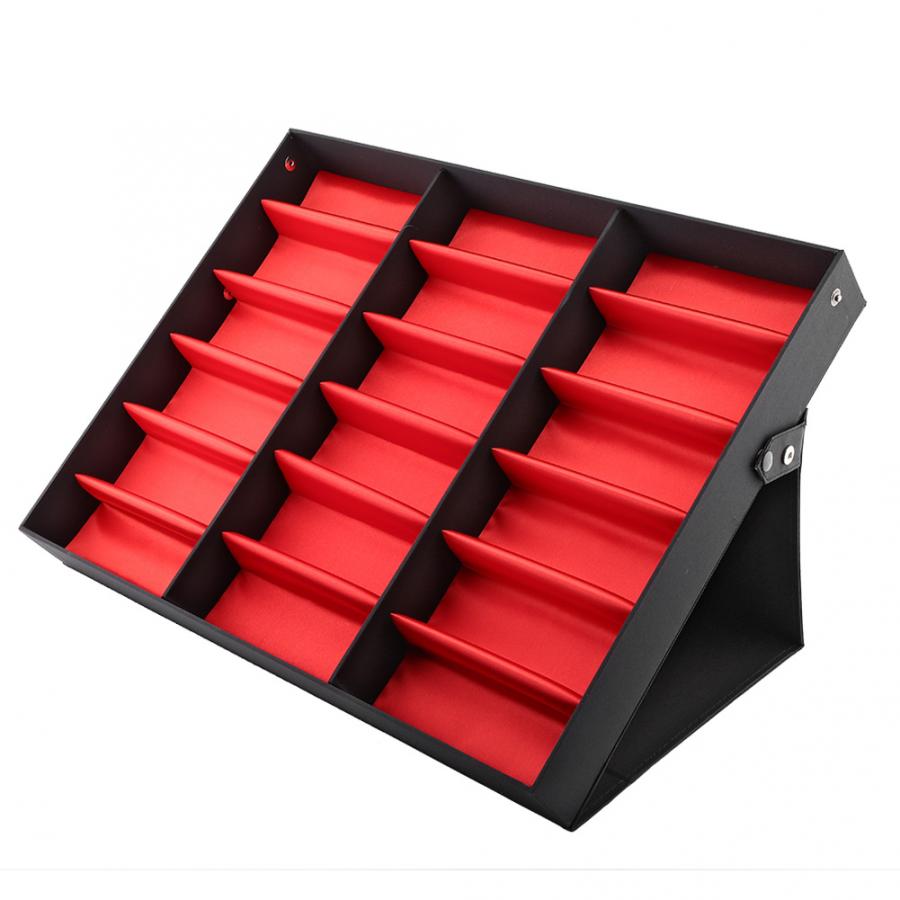 18 Grids Glasses Storage Case Eyeglasses Display Box Glasses Display Stand Sunglasses Storage Box Glasses Jewelry Organizer