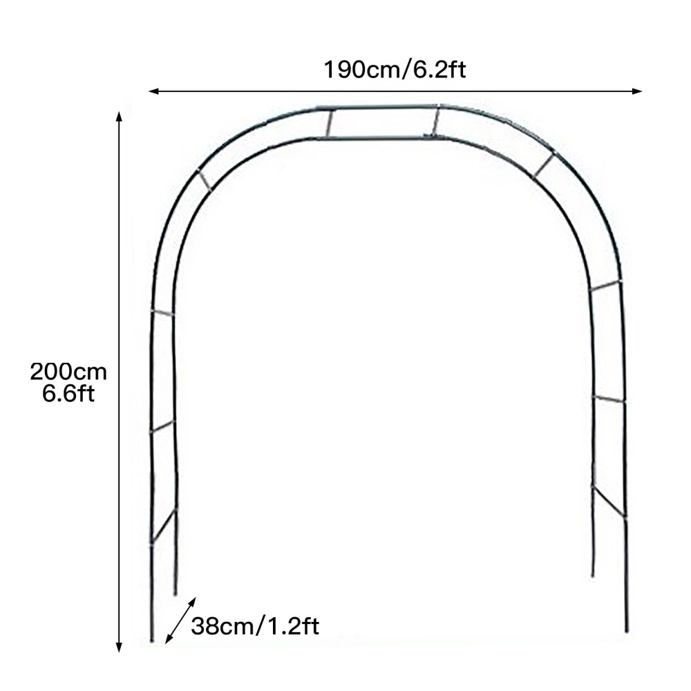 Pergola Boog Takken Plant Klimrek Bloem Stand Home Stabiele Diy Zwart Ijzer Tuin Tool Bruiloft Decoratie