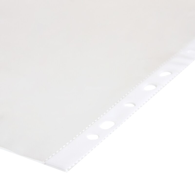 20pcs 11holes Plastic Punched File Folders for A4 Documents Sleeves Untral Thin Leaf Documents Sheet Protectors Filing Products