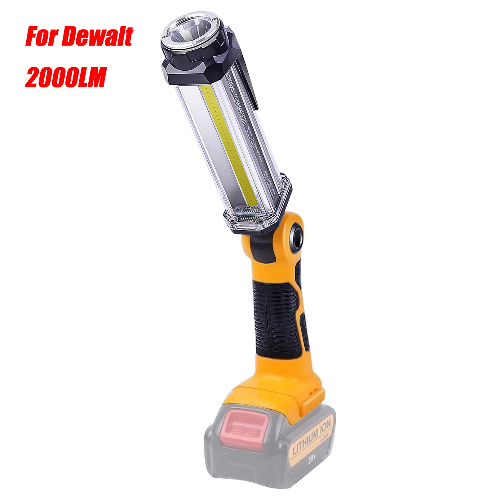 2000LM 14,4 V-18 V para luz de trabajo LED Dewalt batería de iones de litio linterna USB nueva linterna LED portátil: Default Title