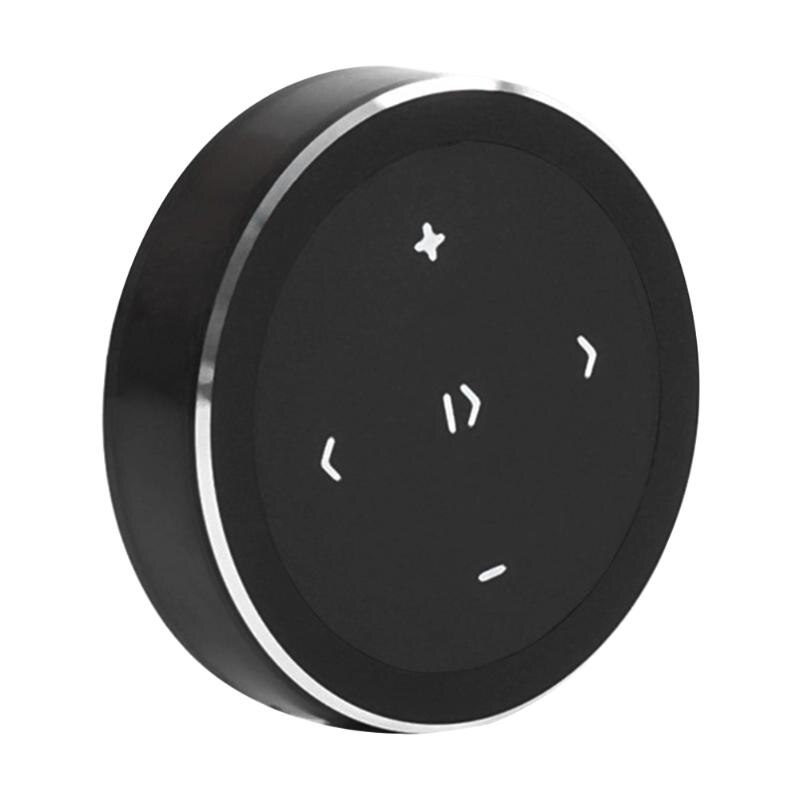 1pcs Wireless Bluetooth Remote Control Car Steering Wheel Motorcycle Bike Handlebar Media Button For IOS Android Phone Car Kit: Black