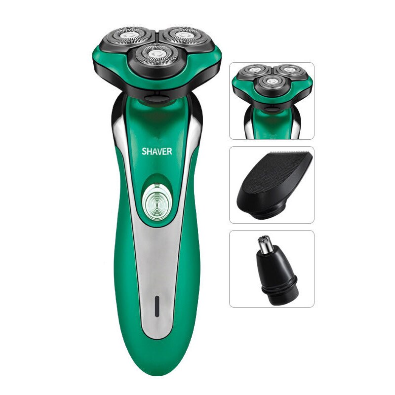 4 In Barbr Oplaadbare Baard Trimmer 4D Elektrische Scheren Wasbare Baard Scheermes Water Proof Usb Elektrische Scheerapparaat Voor Mannen