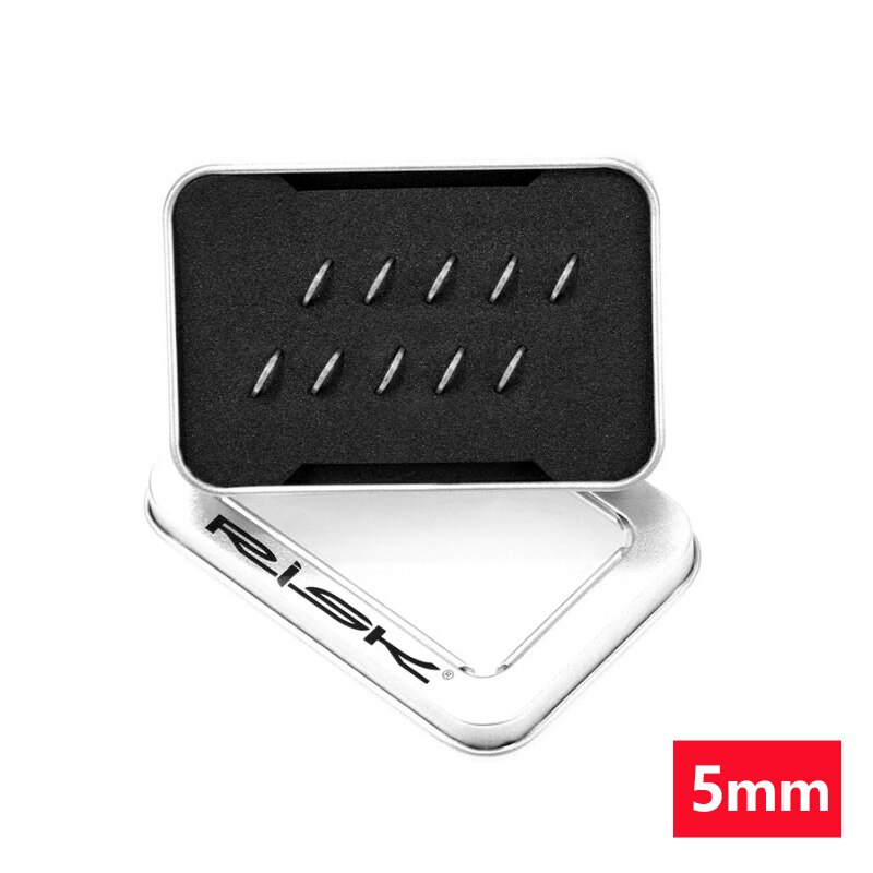 Arandelas de perno de bicicleta M5 M6, Espaciadores, junta de arandela plana de titanio para vástago de bicicleta de carretera, piezas de tornillos de freno, 10 Uds.: M5 Titanium