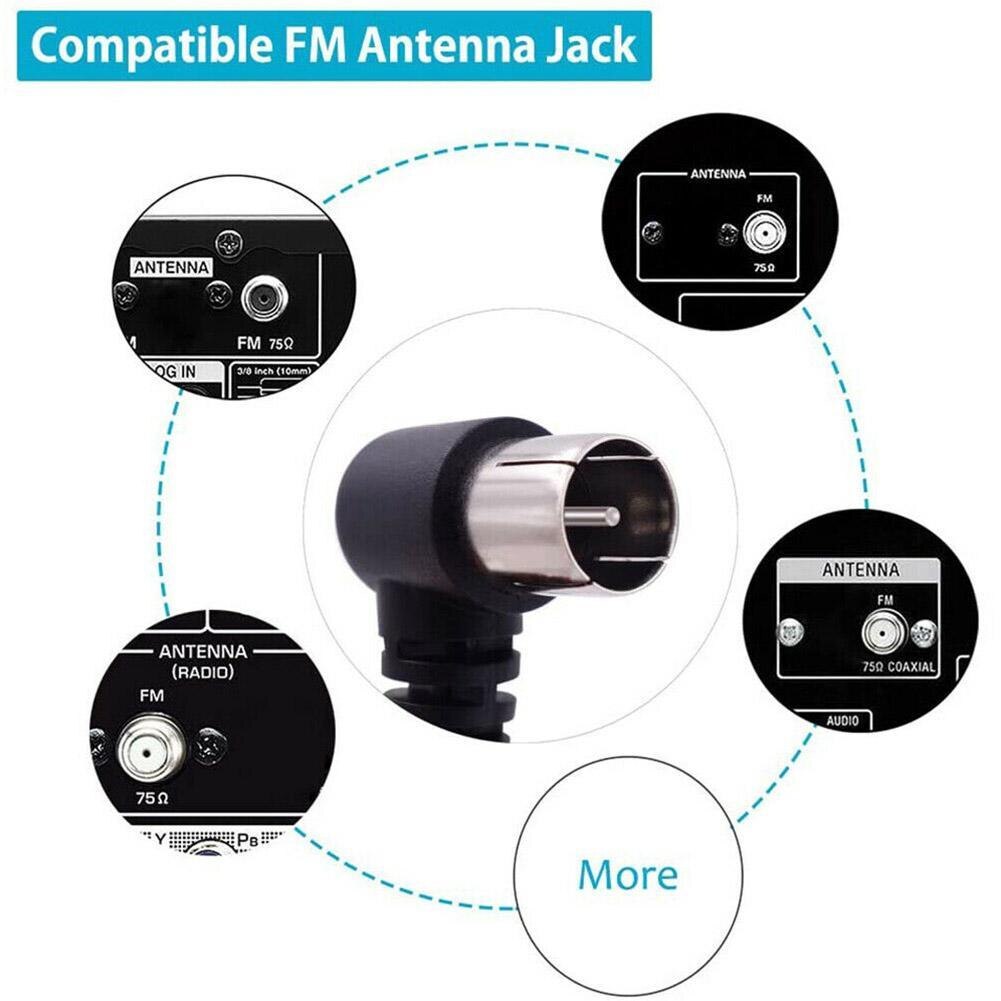 Antena FM de 75ohm, receptor estéreo de sonido Natural para Radio FM/Hi-Fi/DAB/ TV, uso interior para YAMAHA, 2M