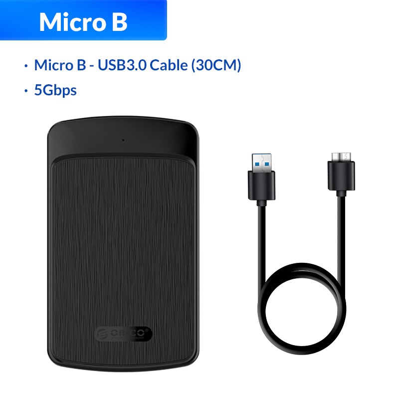 ORICO boîtier de disque dur 2.5 pouces SATA vers USB 3.0 boîtier de disque dur externe pour disque SSD 7mm/9.5mm avec boîtier de disque dur de veille automatique UASP: USB3.0