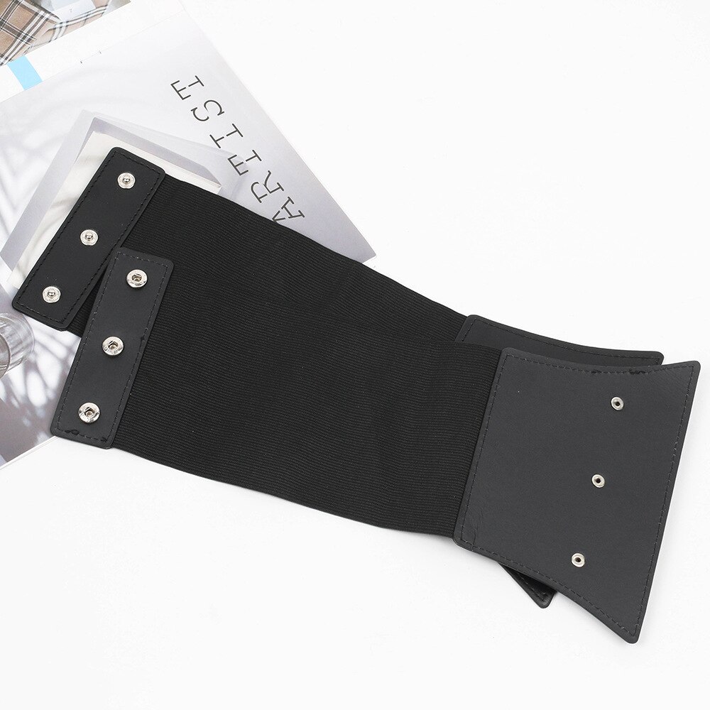 SISHION Schwarz Punk Gürtel Für Frauen Taille Korsett Breite PU-Leder Abnehmen Körper Gürtel Herz Elastische Bund Einstellbare VD2911