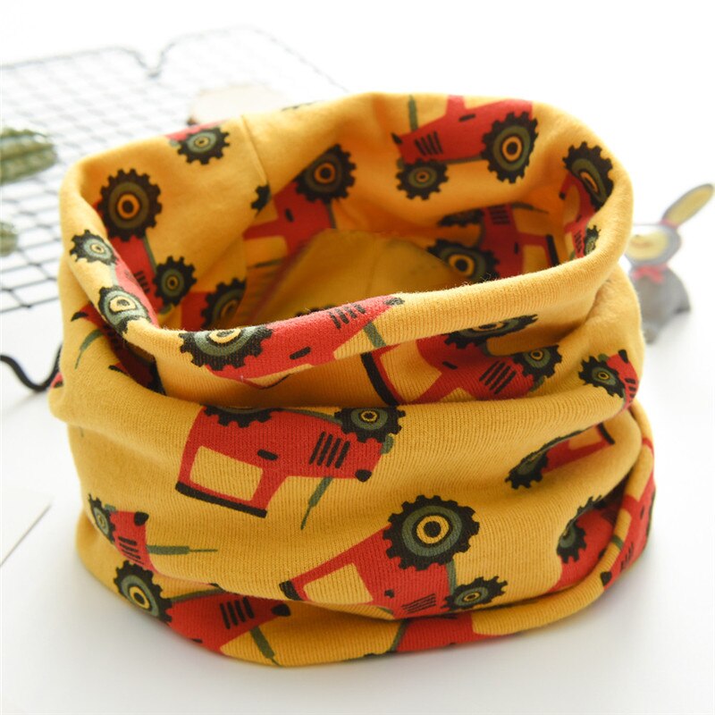 Baby lätzchen Neue Herbst Winter Jungen Mädchen Baby Traktoren Schal Baumwolle O Ring Nacken Schals baberos bebe impermeables #4N25