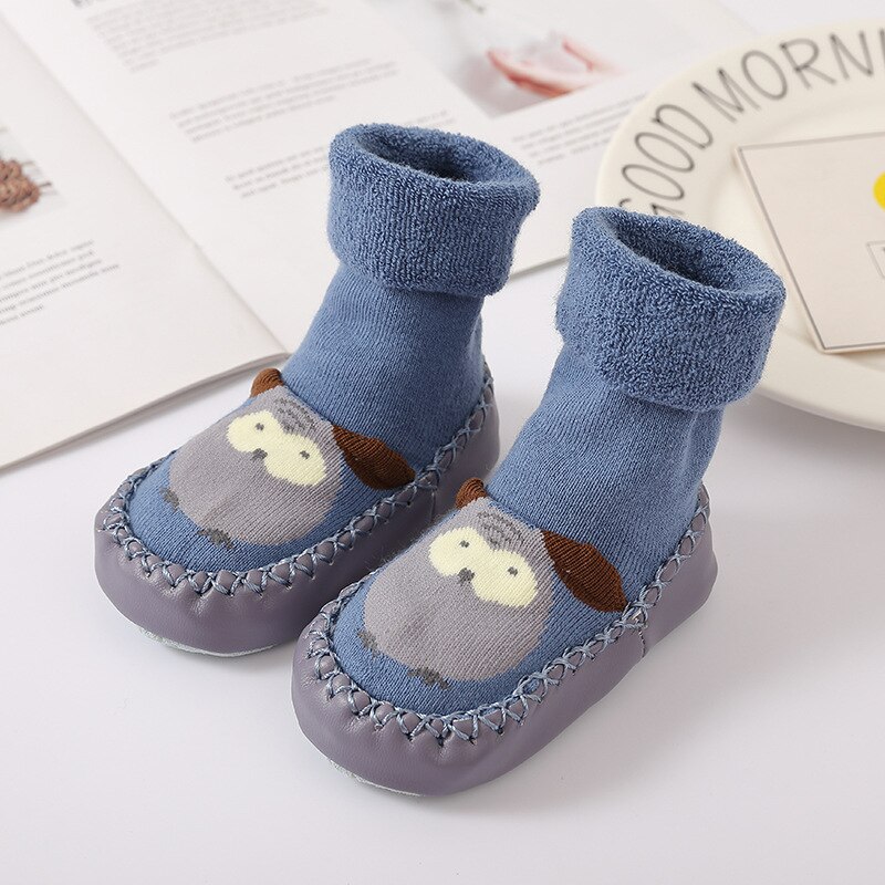 Bambino Calzini E Calzettoni con Suole In Gomma per I Più Piccoli Bambini Calzini E Calzettoni Del Bambino Ragazzi Scarpe Calzino di Spugna Caldi Addensare Pantofole Per Bambini Della Ragazza di Inverno