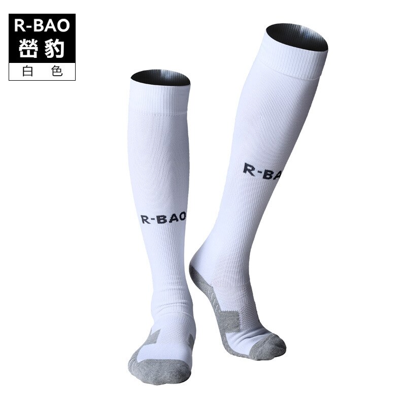 1 par 100%  mærke neon atletiske high tube sokker fodbold fodbold crus ben beskytter lange sokker 8 farver: Hvid