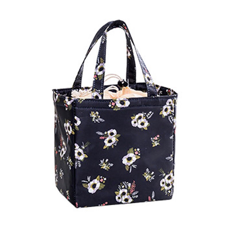 Fiambrera de refrigerador térmico aislado portátil, bolsas de almacenamiento, bolso de mano, almuerzo, Picnic, Camping, funda térmica, bolsas para niños, hombres y mujeres: Flower