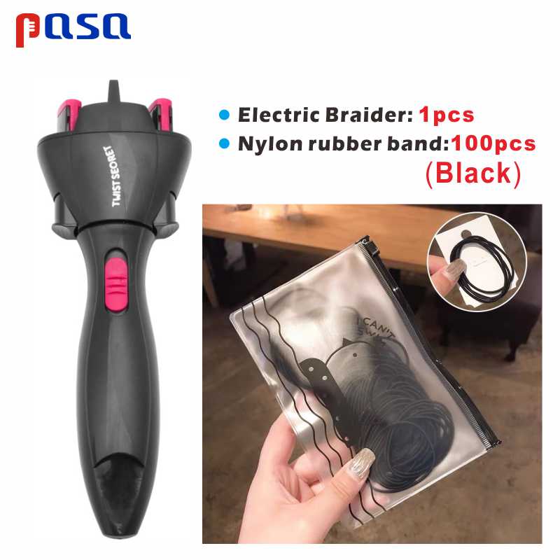 Dispositivo de tejido automático de Herramienta de Peinado eléctrico, trenza de pelo de dos hebras, estilo trenzado, bricolaje: DD2 1pc BJ B100pc