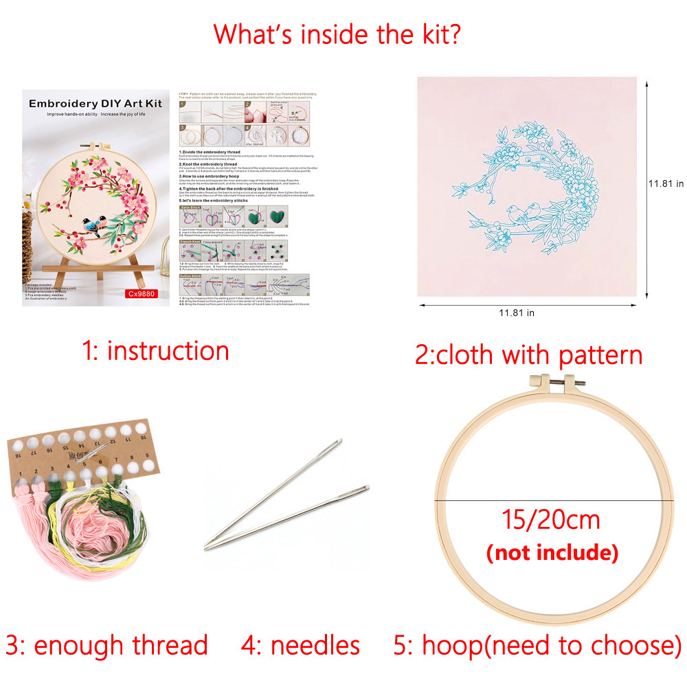 Honden Borduurpakket - Kruissteek met Engelse Instructies, Garen, Naalden - DIY Knutselpakket