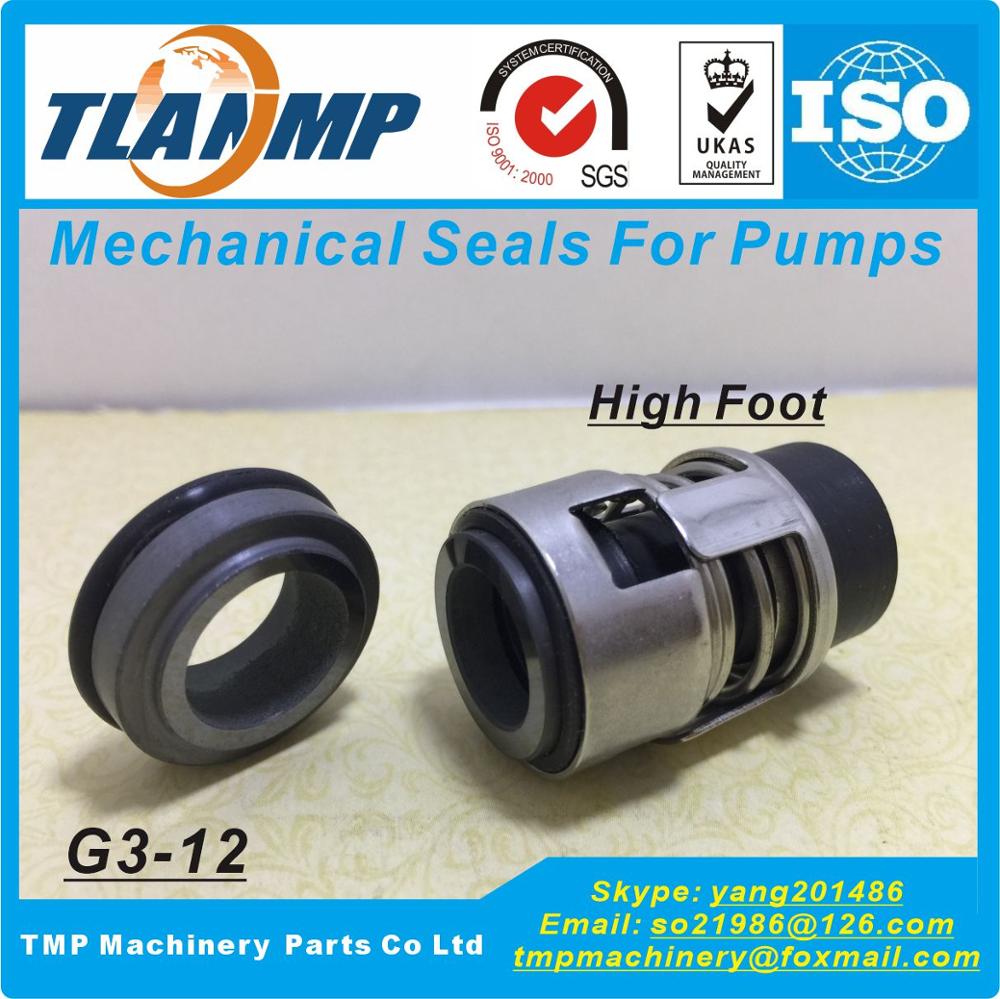 G3-12, G03-12, Chi-12 (Hoge/Lage Voet) rubber Bellow Mechanische Afdichting Voor As 12Mm Ch, Chi, Che, Crk, Spk, Tp, ap Pompen (P/N 405096)