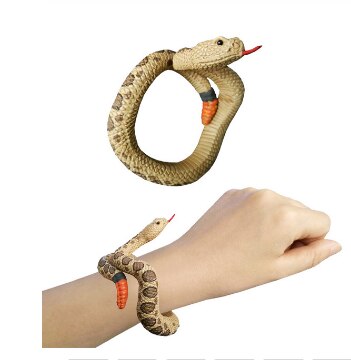 Symulacja wąż żywica bransoletka sztuczny wąż nowe zabawki straszny grzechotnik kobra przerażenie śmieszne urodziny zabawka na imprezę żart wybryk prezent: F