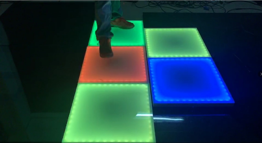 Dance Floor game illuminated led dance floor for car show Dj hotel used inductive dancing light