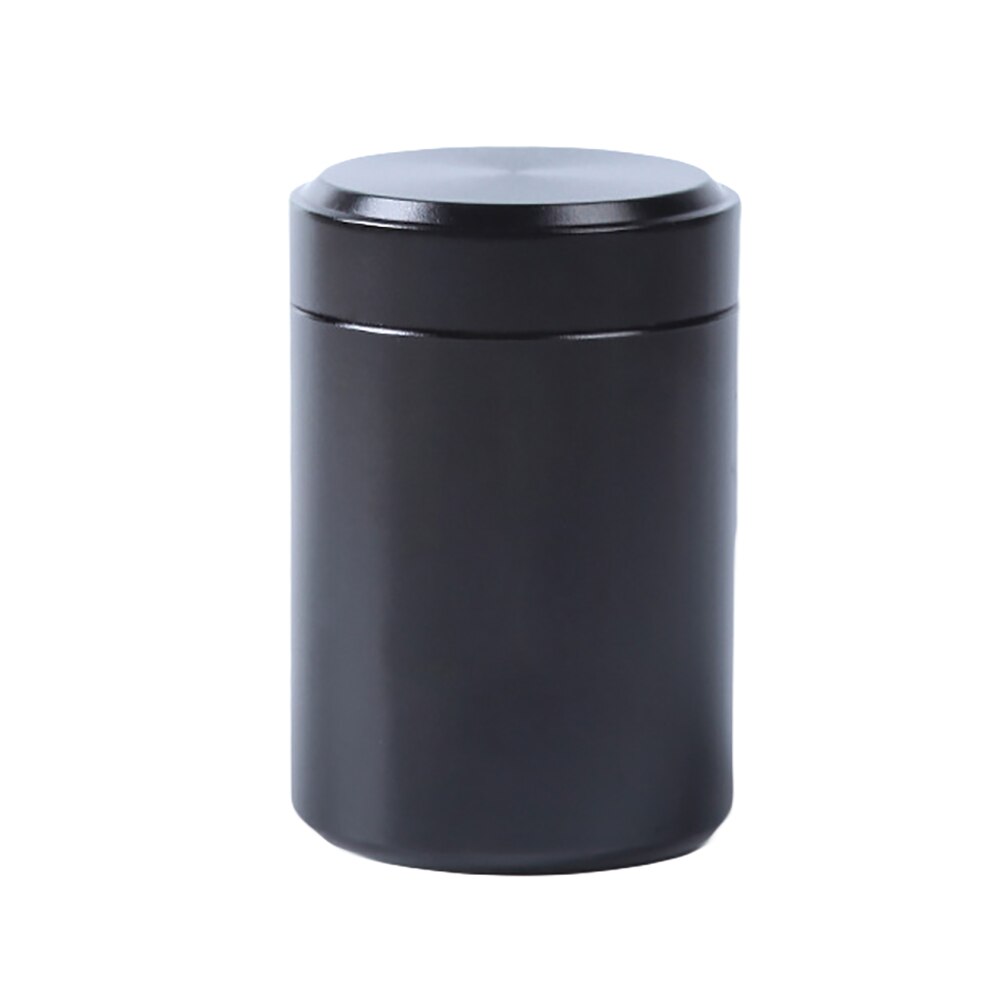 Bote de almacenamiento de aluminio de 70ml para hierbas, tarro para alijo, hermético, a prueba de olor, hierbas, especias, contenedores de té, jarras de contenedores, botellas: Black