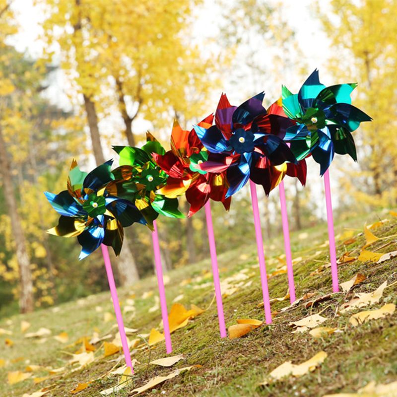 Prato Girandole, Partito Girandole Mulino a Vento Arcobaleno Girandola Fai da Te Girandole Set per Bambini di Giocattoli Giardino Prato Decorazione, 20 Pcs
