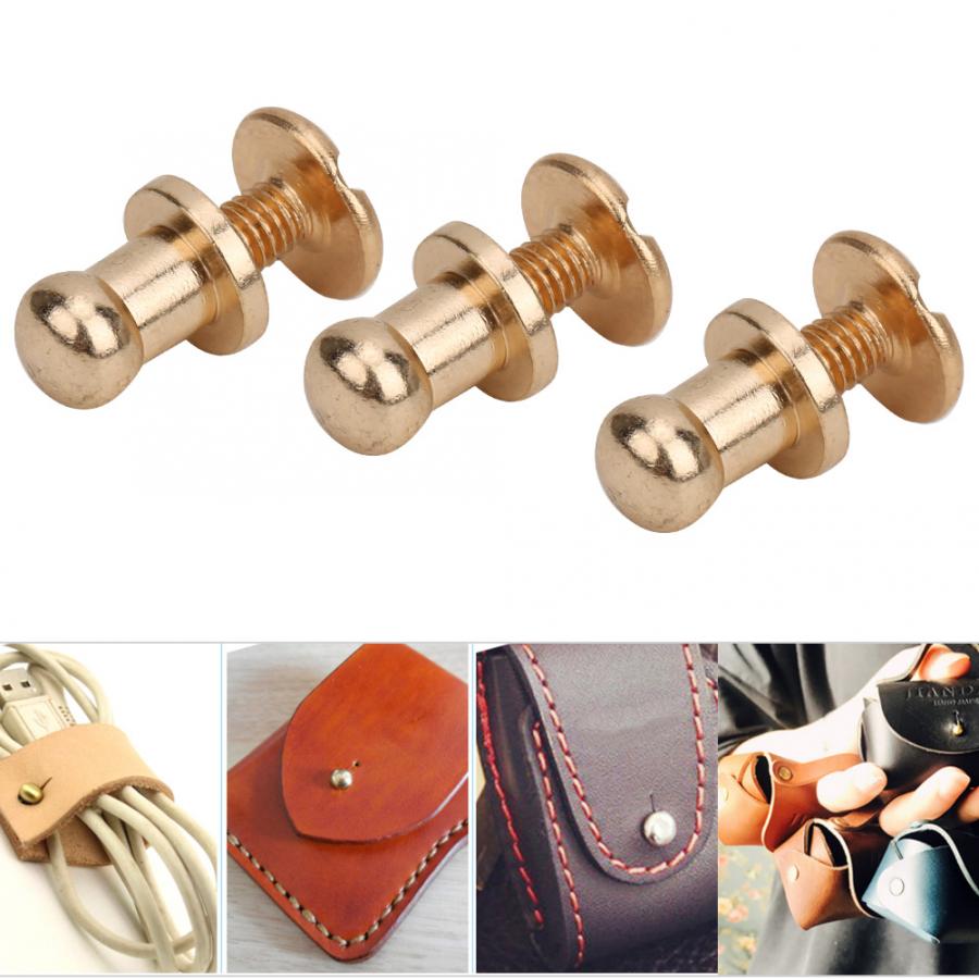 Lot de 20 clous à vis | Rivet en cuivre, tête ronde, tournevis Spot pour Bracelet, sac à vêtements, chaussures, ceinture décoration